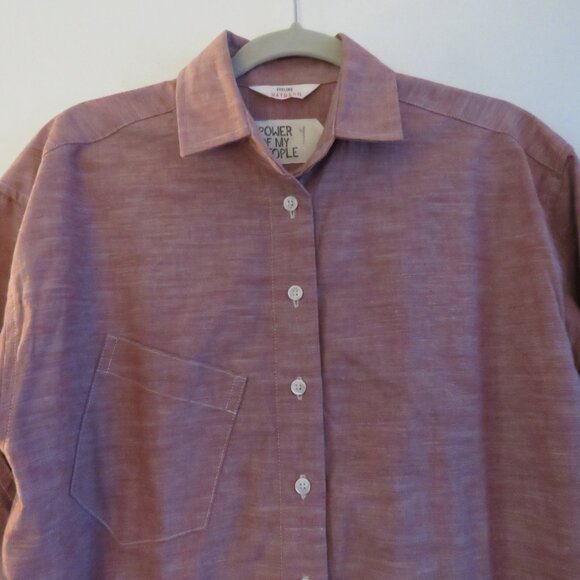 POWER OF MY PEOPLE The Wayward Fit Feeling 100% Cotton Shirt Dusky Red Pink XS - Picture 2 of 14